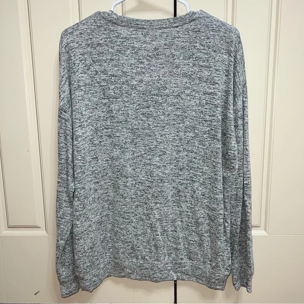 Athleta Gray Oversized Super Stretchy Jersey Knit Long Sleeve Shirt Size Small - Picture 5 of 6